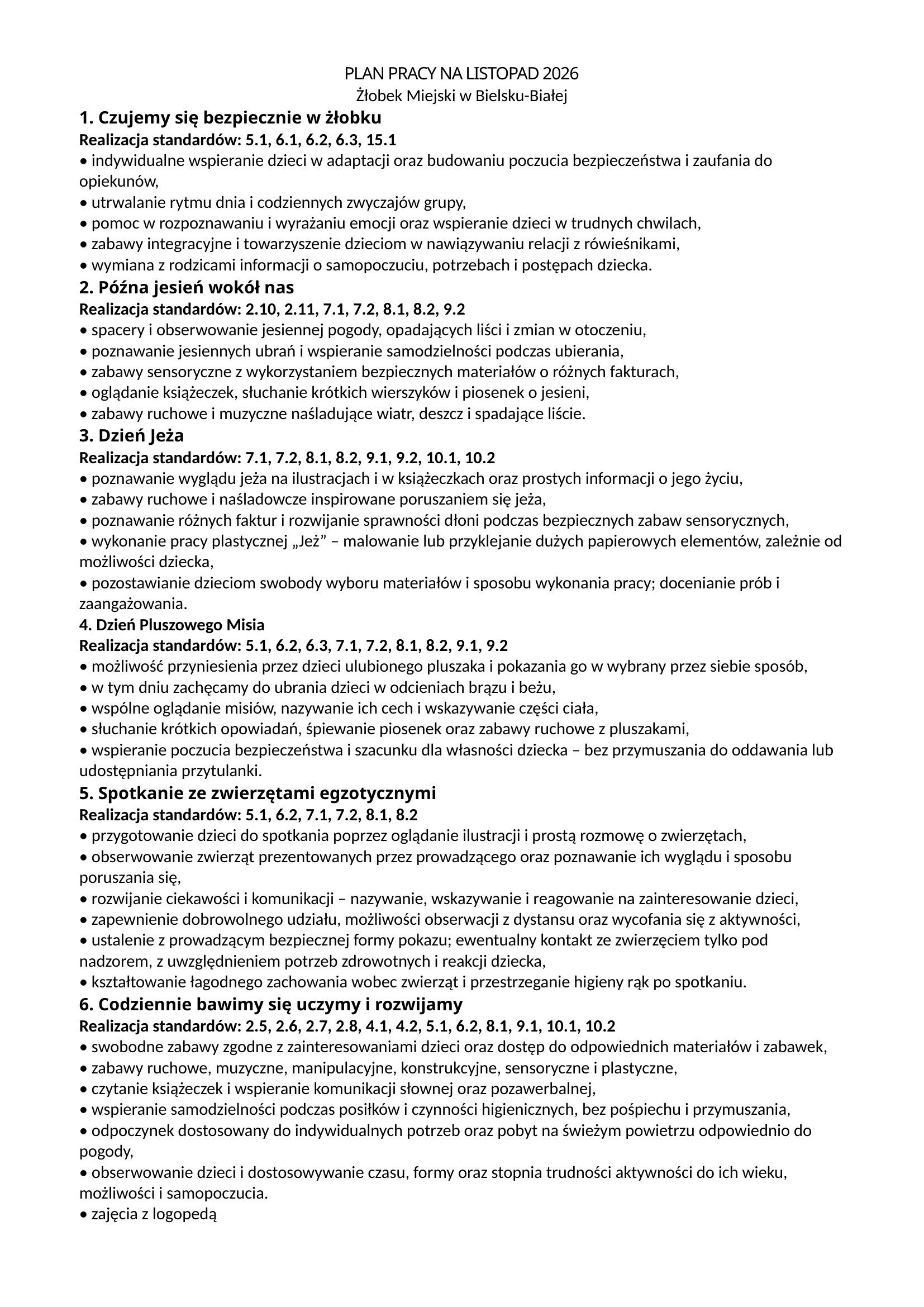 Plan pracy